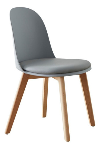 Juego Comedor Nórdico Mesa Escandinava 160 + 6 Sillas Vita Gris