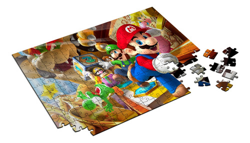 Imagem 1 de 2 de Quebra Cabeça Personalizado Mario Party 300 Peças