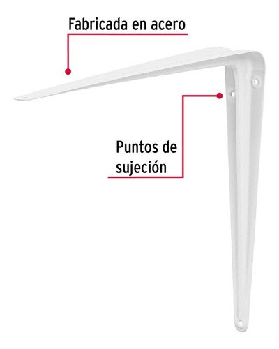 Jgo De Escuadras Estante 12 PLG X 14 PLG 12 Pz Truper Blanca