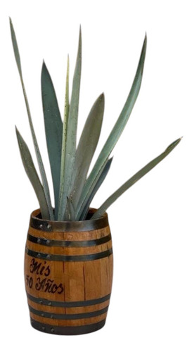 Florero De Madera Tipo Barril Para Centros De Mesa