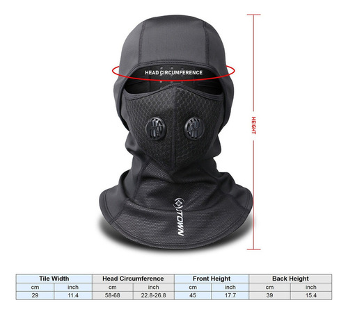 Balaclava Respirável Para Homens Mulheres Proteção Contra Po