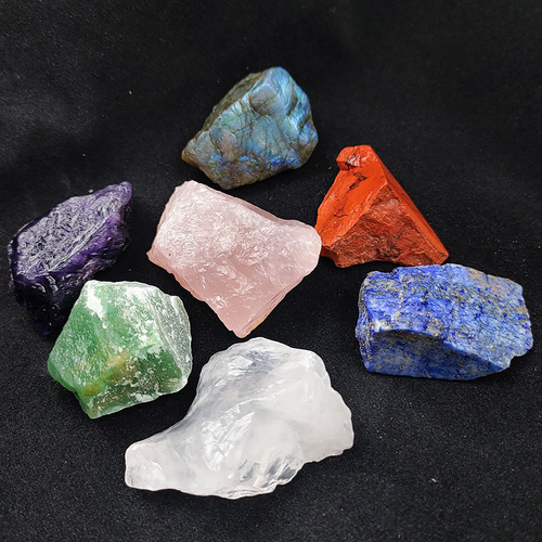 Conjunto De Piedras De Cristal Natural, Piedra Rugosa, Chakr