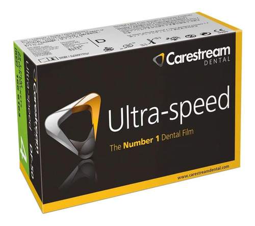 Placas Radiograficas Carestream Ultra Speed Df50 Oclusal 25u