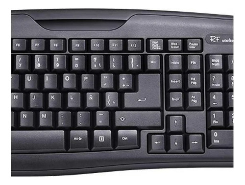 Teclado Más Mouse, Ratón Inalambrico Mouse Negro Teclado Negro