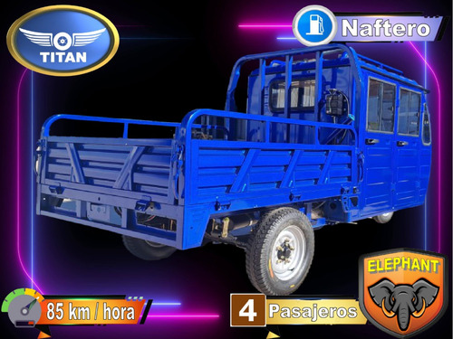 Triciclo Naftero Doble Cabina 1000kg 4 Pasajeros Titan 200cc