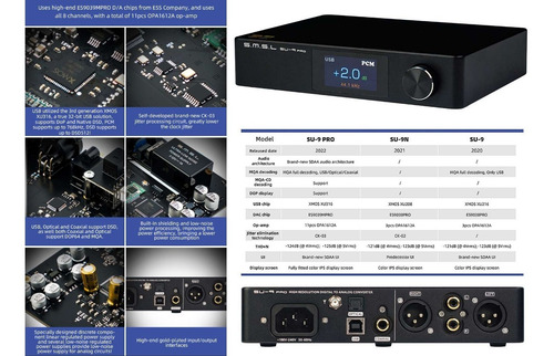Smsl Su-9 Pro Dac Usb Bluetooth 5.0 Mqa-cd Ldac Aptx Hd