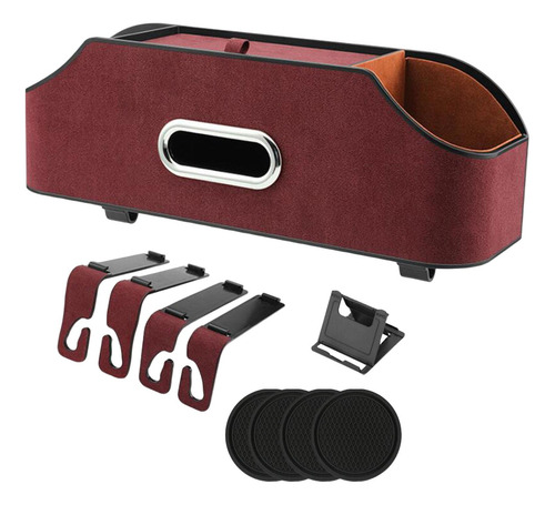 Reposacabezas Del Automóvil Caja De Almacenamiento Del Rojo