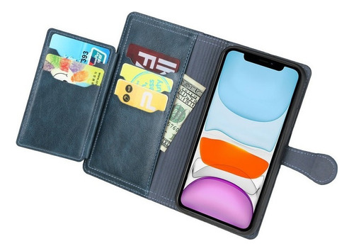 Funda De Cuero Para iPhone Cartera Con Ranura Para Tarjetas
