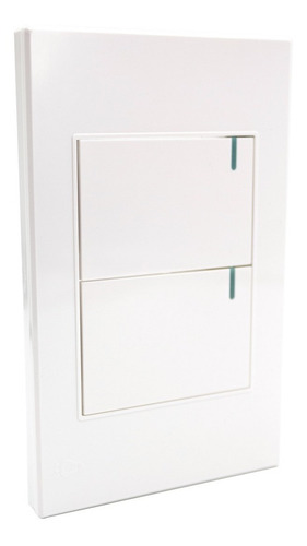 Imagen 1 de 5 de Interruptor Doble Conmutable Blanco Premium White De Lujo