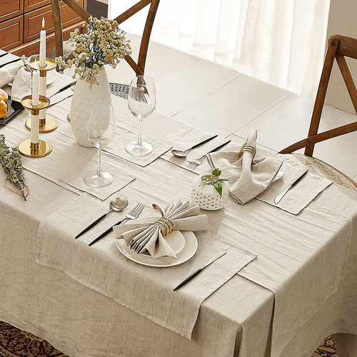 Mantel De Lino Para Cocina Comedor Fiesta Vacaciones