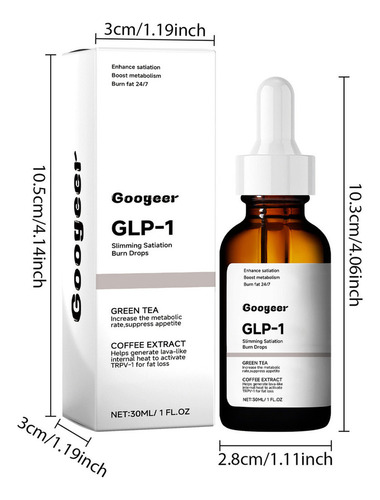 3 Botellas De Gotas Para Quemar El Estómago Completo, Gotas