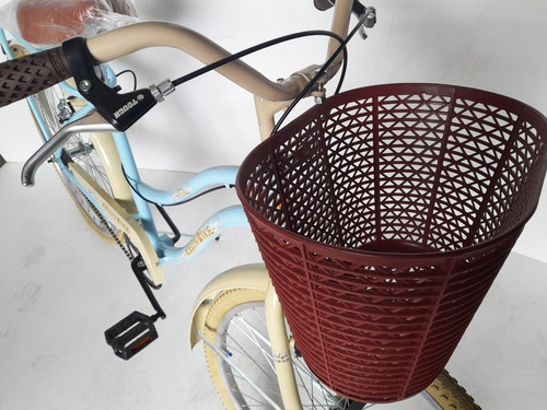 Imagen 4 de 6 de Bicicleta Playera Vintage Frenos Canasto Rodado 26 Verde
