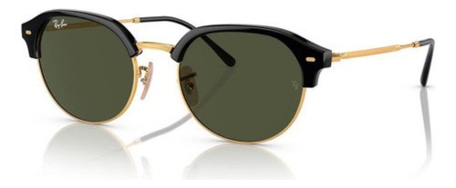 Óculos de sol Ray-Ban RB4429 XXG armação de injectado cor preto/dourado, lente verde clássico, haste preto/dourado de injectado - RB4429