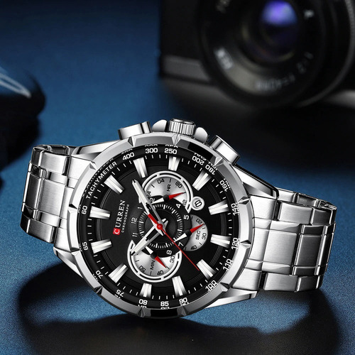 Imagen 2 de 3 de Reloj Curren 8363 Cuarzo Acero Inoxidable Cronógrafos Resist