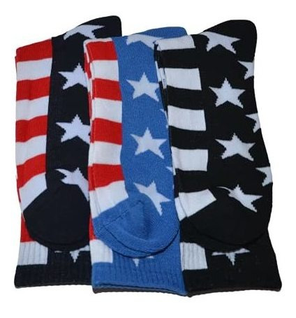 Calcetines Patr Calcetines De Bandera Americana Para Hombre 