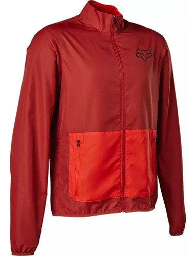 Chaqueta Cortavientos Bicicleta Ranger Rojo Fox