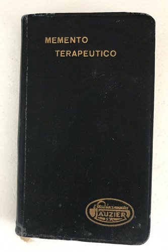 Memento Terapeutico Establecimiento Lauzier Libro Antiguo