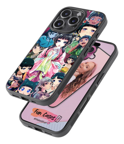 Funda Maomao Diarios De La Boticaria Manga Collage Anime Negro Motorola G35