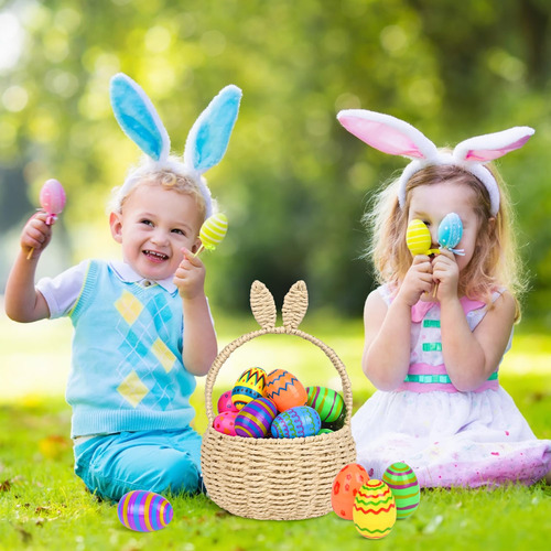 Juego De Cestas De Pascua Dirmowmam, 26 Unidades, Con Cesta