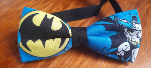 Moño Corbata Azul Batman Superheroe 