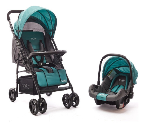 Coche De Paseo Con Huevito Manija Rebatible Go Ts Kiddy Color Verde