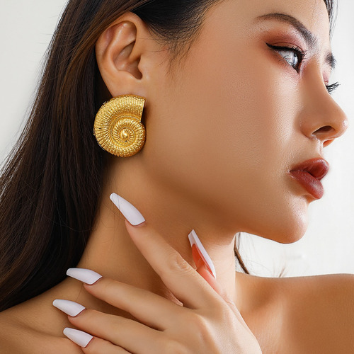 Pendientes Tipo Piercing Estilo Punk Big Conch Para Mujer, V