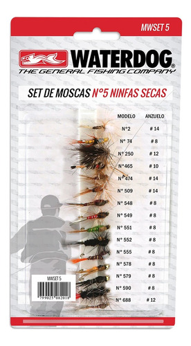 Kit 15 Moscas Fly Pesca Waterdog Ninfas Secas Dry Premium