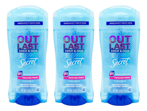 Secret Kit X3 Desodorante Outlast Protecting Powder  Local