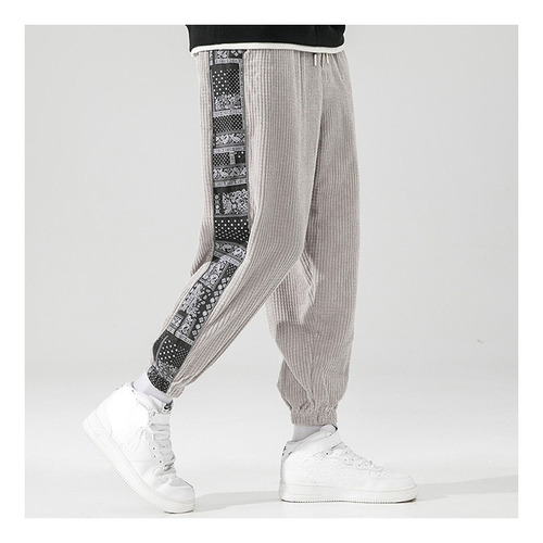 Pantalones Deportivos Casuales De Pana Talla Grande Hombre