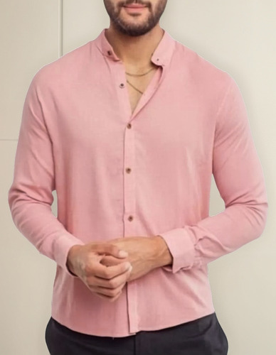 Camisa Para Hombre Cuello Neru - Mao - Chino | Algodon Lino