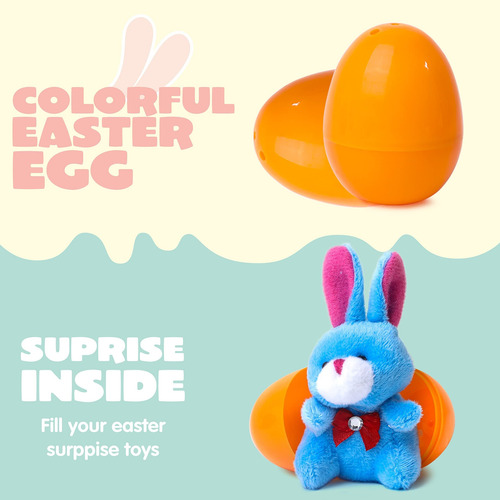 12 Huevos De Pascua Rellenos Con Conejo De Felpa,conejito