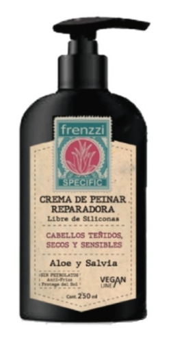 Crema De Peinar Reparadora De Aloe Y Salvia 250ml Frenzzy