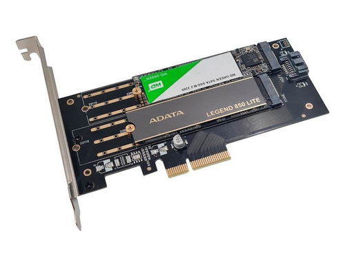 Placa Pcie Nvme E M.2 Sata Duplo Ssd Pci Express 4.0 3.0 X4