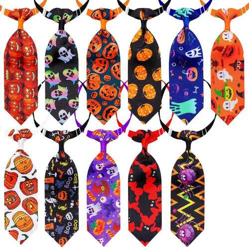 Halloween Dog Tie Adjustable Cat Ties Pumpkin Ghost Spider