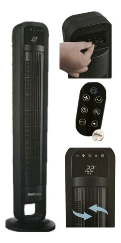 Ventilador De Torre Omnibreeze Dc2018 Negro 120 v