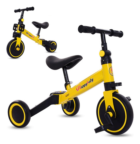 Triciclo 3 En 1 Niños Bicicleta Equilibrio Pedales Scooter