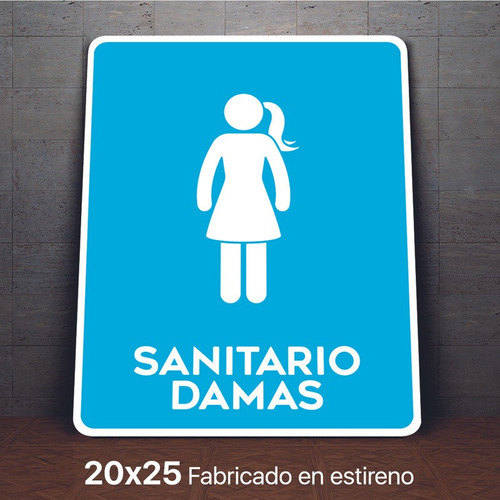 Señalamiento Sanitario Damas Mujeres Letrero 20x25