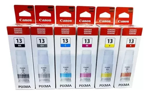 Kit 6 Botella Tinta Compatible Con Gi-13 Para Pixma G510 G61