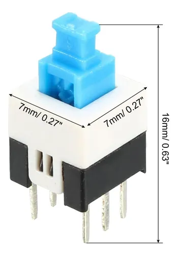 Interruptor Pulsador Táctil Uxcell De 7 Mm X 7 Mm Para Pcb,