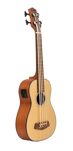 Bamboo Ukelele Bajo Uke-bass Con Eq Afinador Tapa Pino Funda