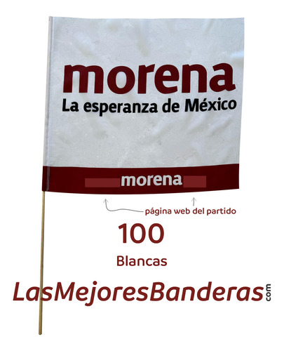 Campaña Política 100 Banderas Medianas Morena
