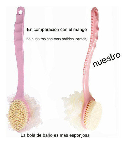 . Cepillo De Baño Ducha Mango Largo Cuerpo Espalda Masaje