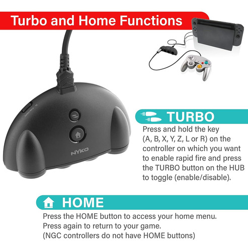 Adaptador De Mando Gamecube 4 Puertos Para Wii U Switch/full