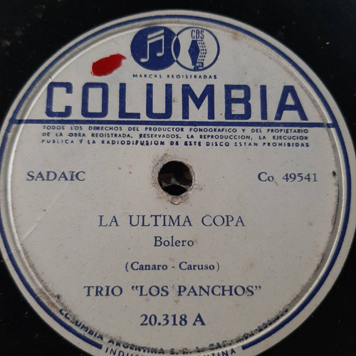 Pasta Trio Los Panchos Columbia C172