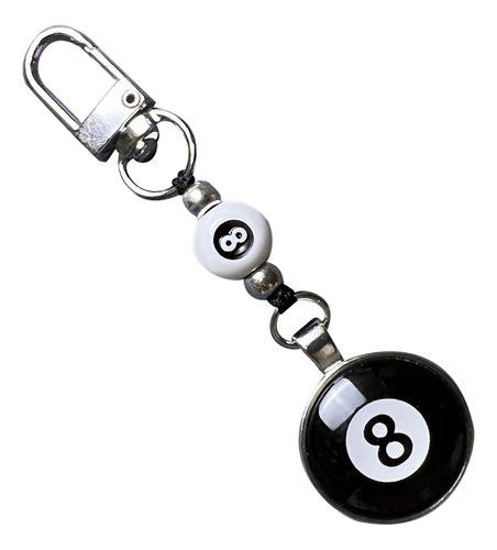Llavero (2 #mold) Con Forma De Dado En Forma De 8 Bolas Para