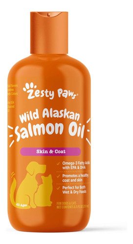 Aceite De Salmon Alaska Perros Y Gatos Omega 3 Para Mascotas