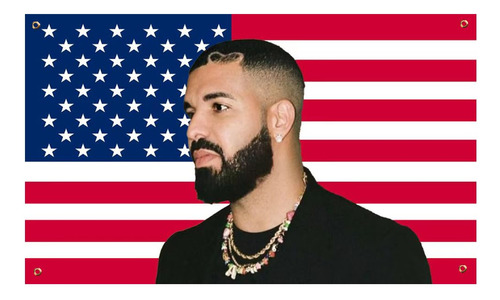 Dhayaxi Tapiz De Bandera Estadounidense Drake De 3 X 5 Pies,