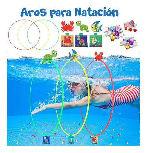 Juego Juguete De Aros Picina Para Niños Natación 