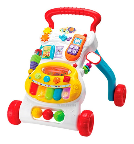 Imagen 2 de 7 de Caminador De Arrastre Caminador Luz Sonido Scarlet Kids