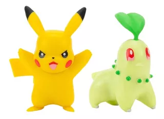 Figuras Pokemon Pikachu Y Chikorita